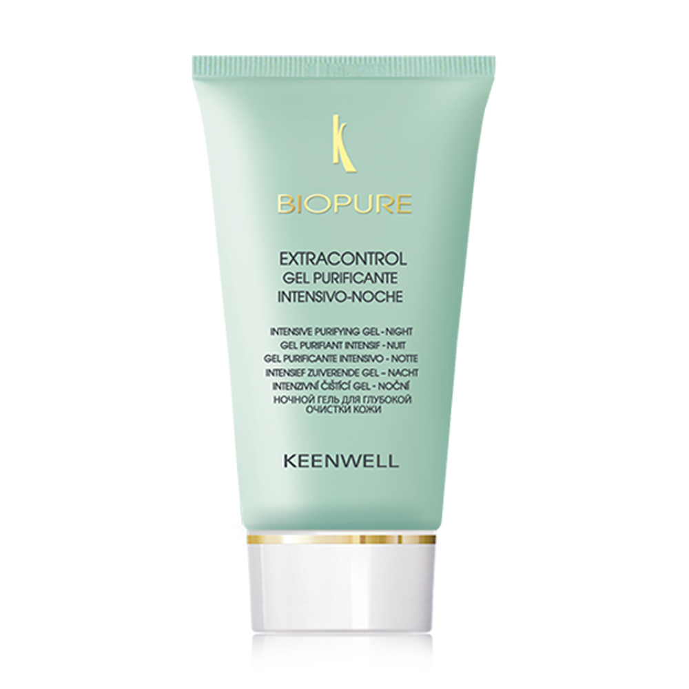 Нічний гель для жирної шкіри обличчя Keenwell Biopure Intensive Purifying Gel Night з ефектом глибокого очищення, 60 мл